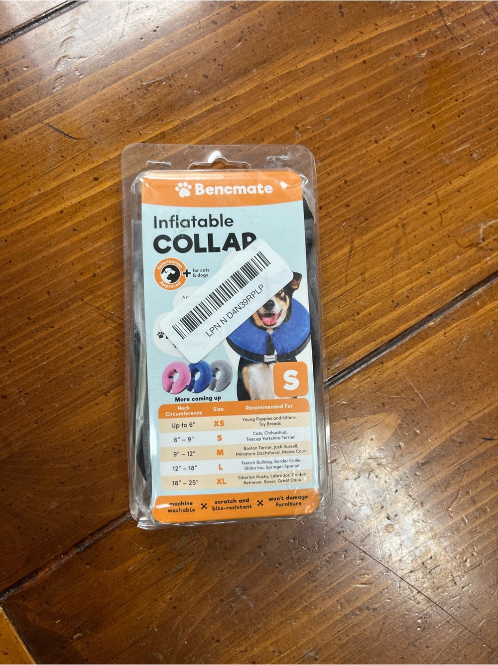Bencmate Inflatable Dog Recovery Collar Cone Alternative Blue Size Small
